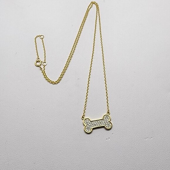 Brand New Sterling Silver 925 Dog Bone Necklace - Picture 3 of 5